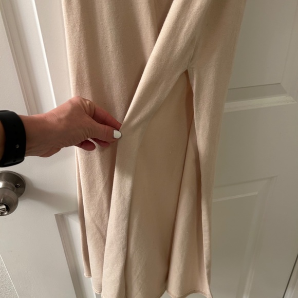 FP Beach cream colored dress high slit on side - Picture 3 of 4